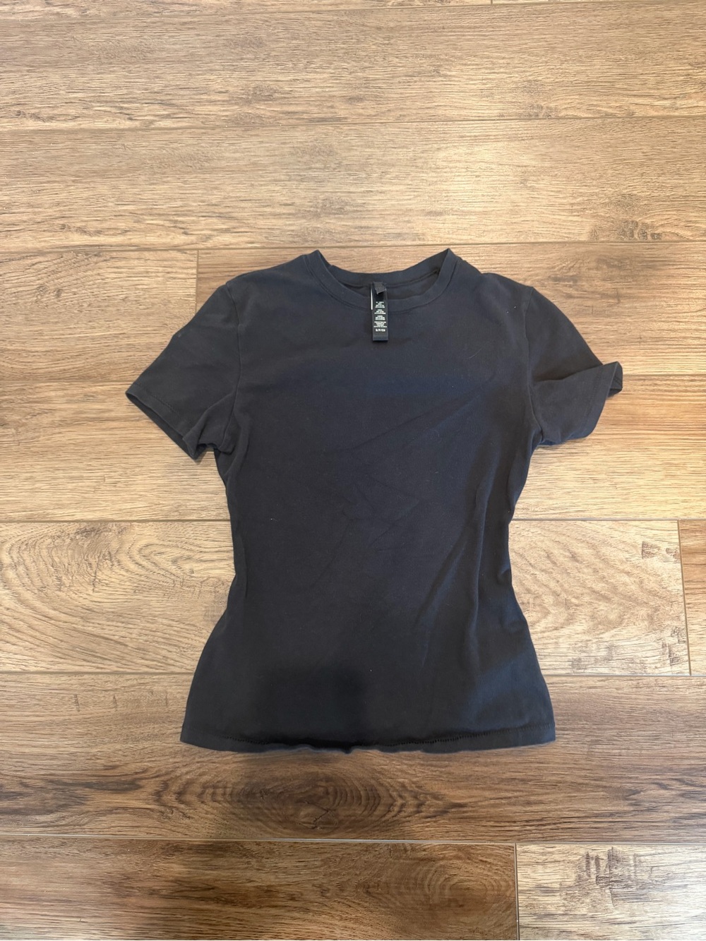 SKIMS Black Short Sleeve Tee
